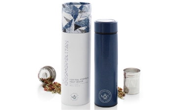 The Cosmopolitan Brushed Metal Insulated Brew Tumbler - 16 oz / 480 ml (Night Blue)