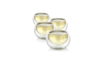 UNITY® Double Wall Glass Tea Cups 3.4oz / 100ml (Set of 4)