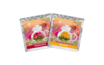 Pomegranate and Pineapple Blooming Tea Flowers - Set of Two